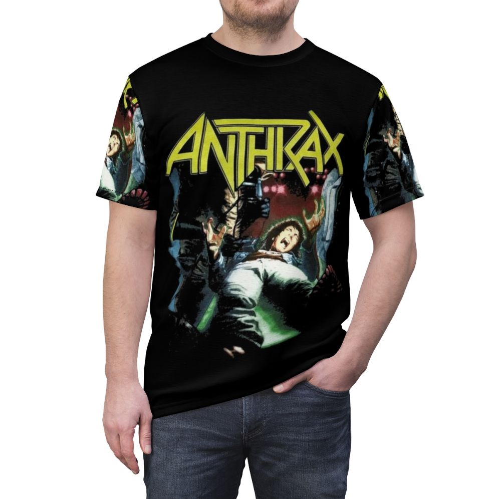 Anthrax Inspired Fan T-shirt featuring the iconic band logo and album artwork - men front