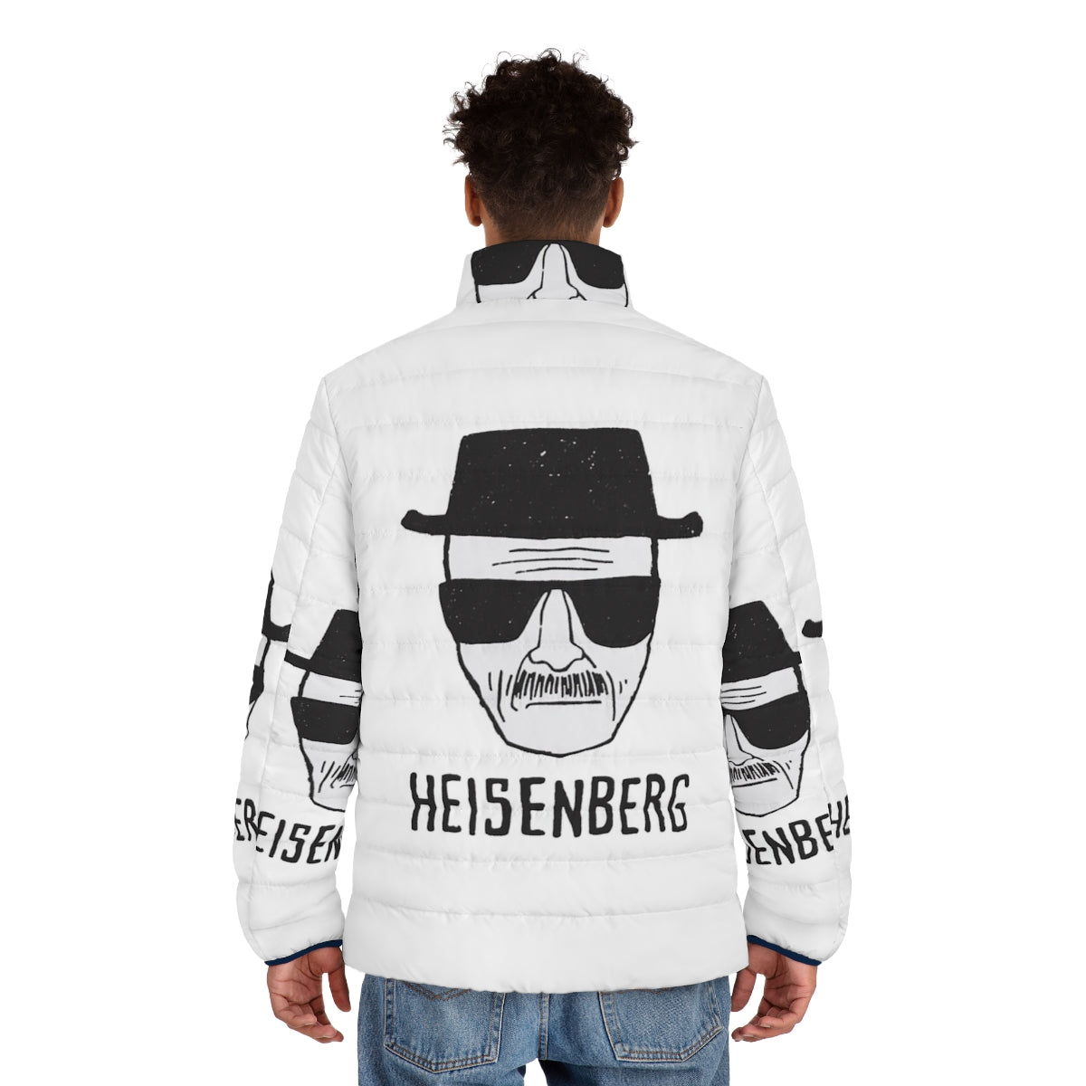 Breaking Bad Heisenberg Drawing Classic Puffer Jacket - men back