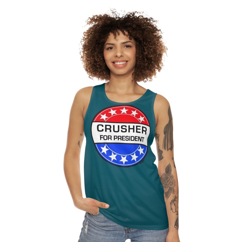 Crusher For President Sci-Fi Unisex Tank Top - women