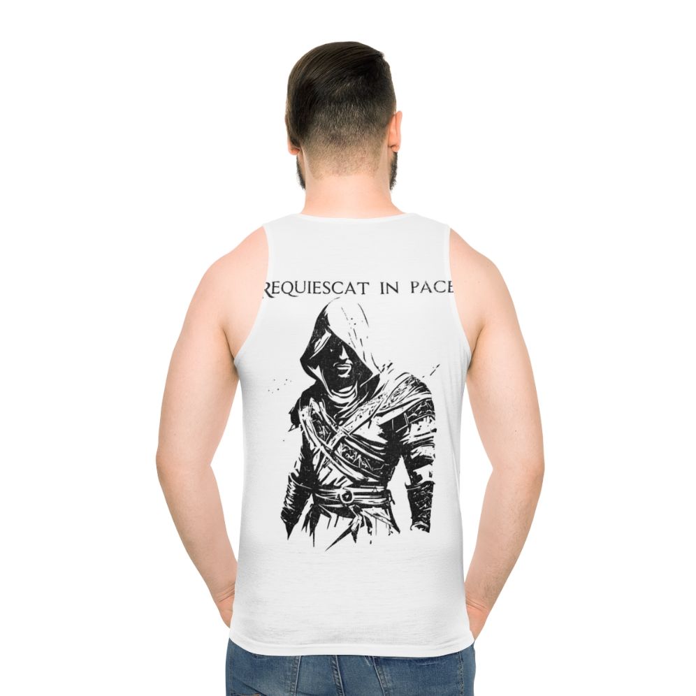 Assassin's Creed Requiescat In Pace Unisex Gaming Tank Top - men back