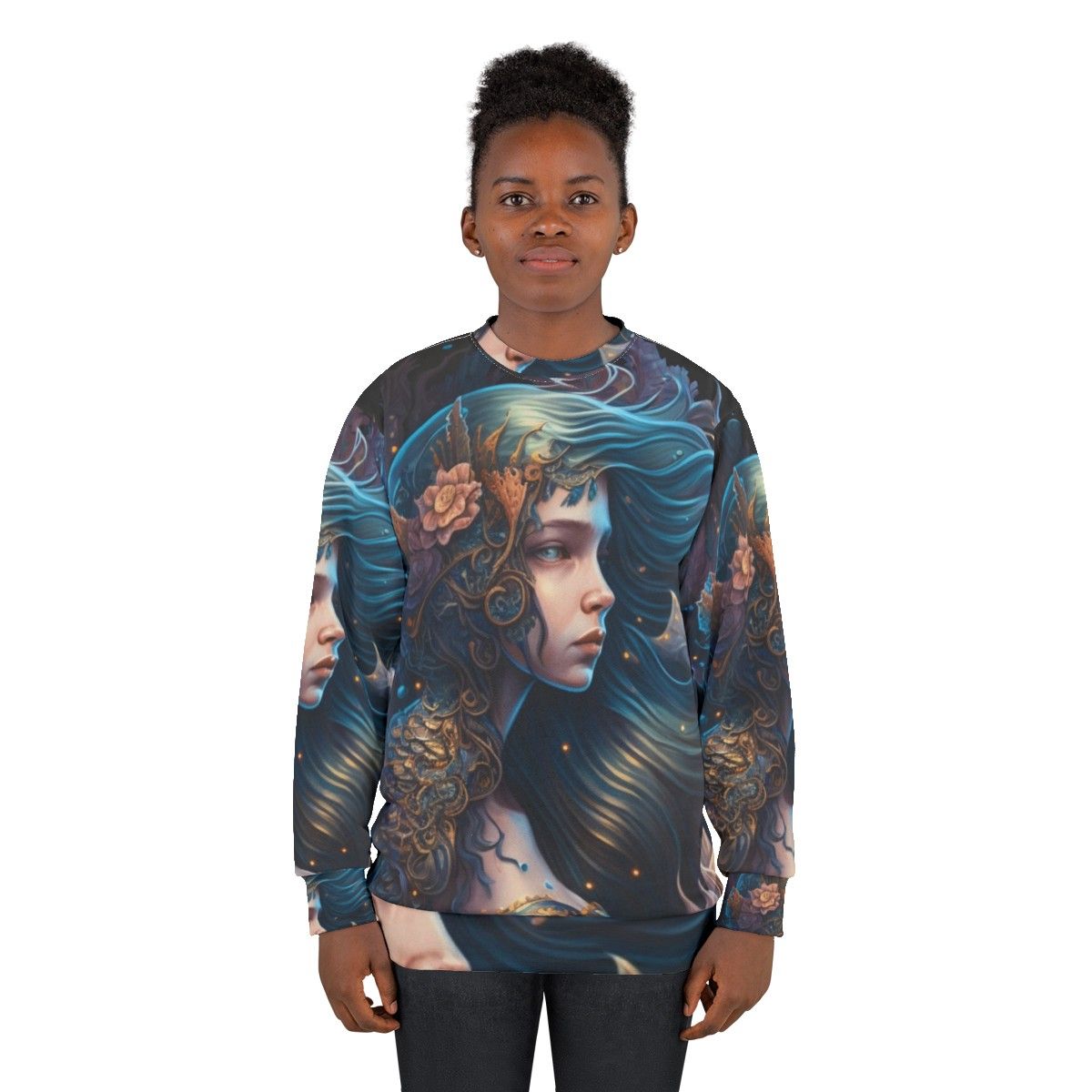 Mythical sea creatures fantasy sweatshirt - women