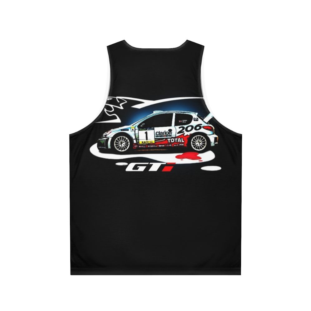 Unisex 206 racing car tank top - Back