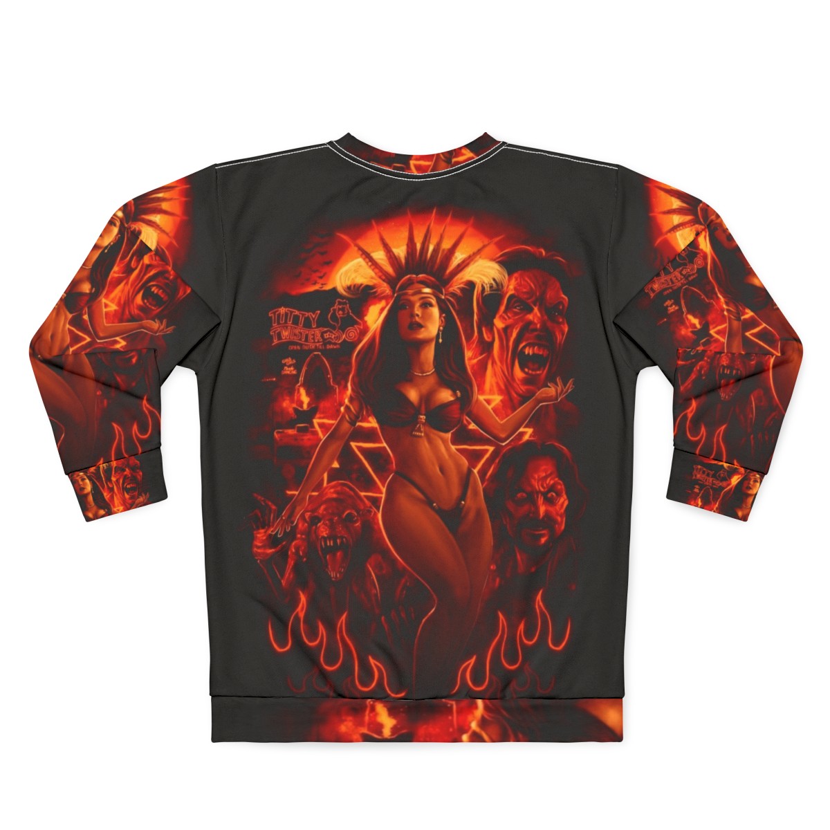 Satanico Pandemonium From Dusk Till Dawn Horror Sweatshirt - Back