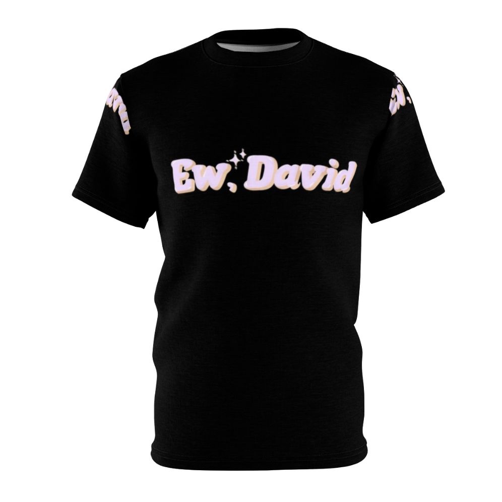 "Eww David" Schitt's Creek inspired all-over print t-shirt with sparkly design