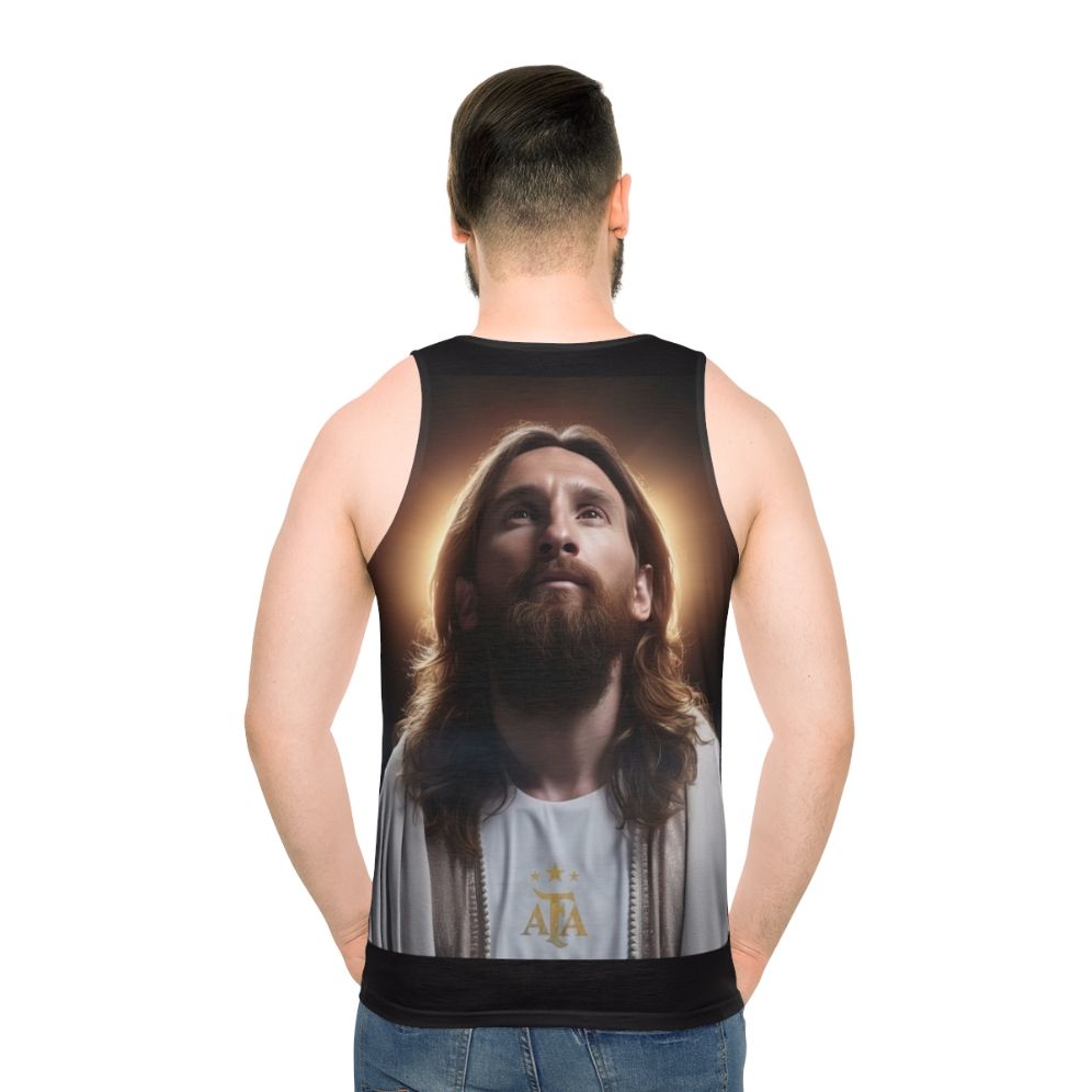 Lionel Messi Messiah Unisex Sports Tank Top - men back