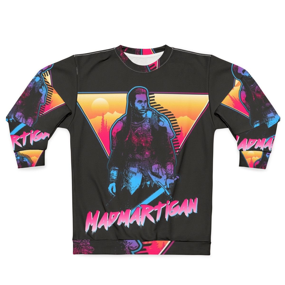 Madmartigan Outrun Style Sweatshirt - Willow Movie Fan Art