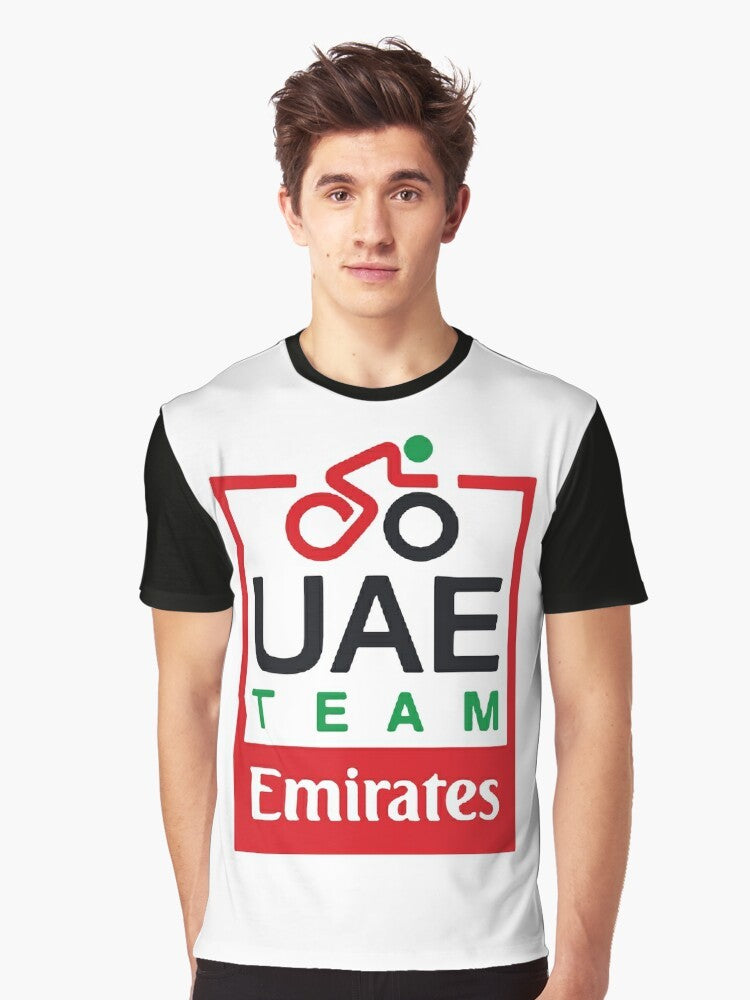 UAE Team Emirates Pro Cycling Graphic T-Shirt featuring Tadej Pogacar - Men