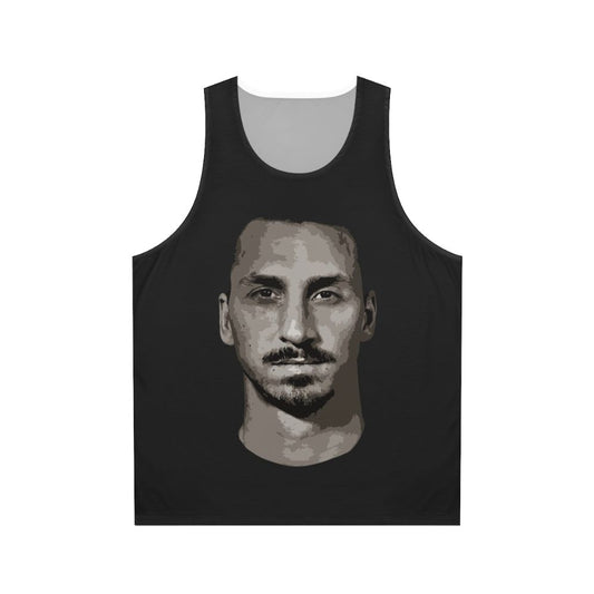 Zlatan Ibrahimovic soccer player sketch design on unisex sports tank top