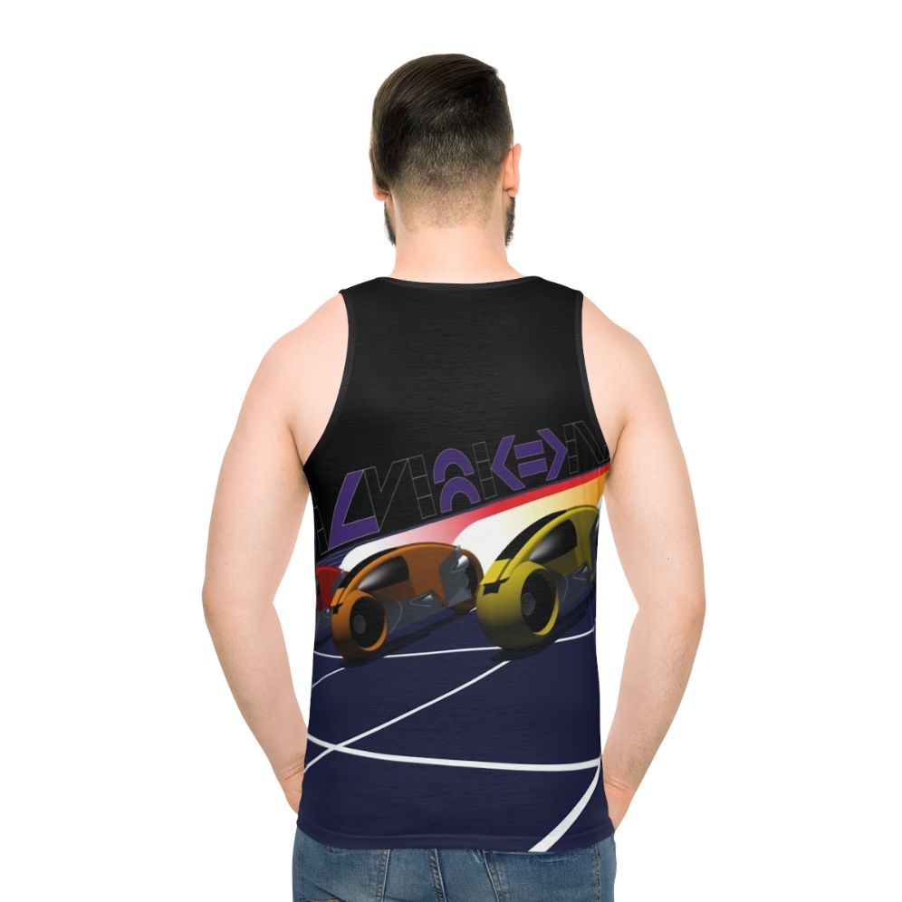 Tron Lightcycle Racing Unisex Tank Top - men back