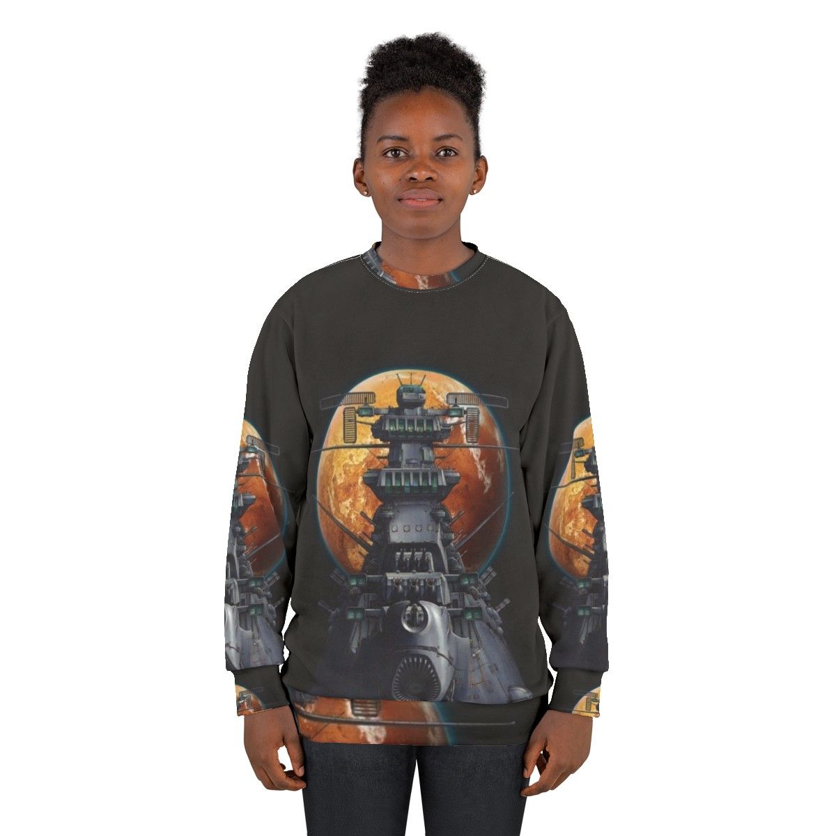 Vintage Space Battleship Yamato Anime Sweatshirt - women