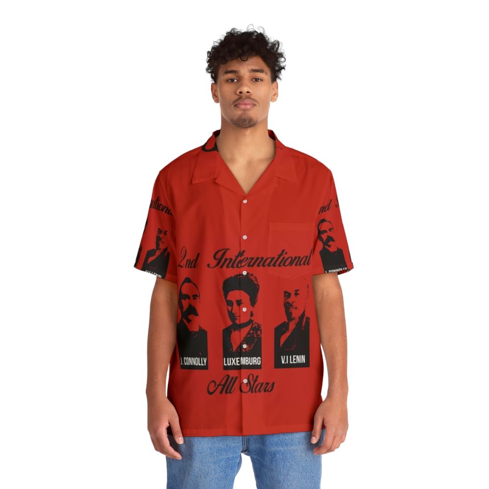 Vintage-style socialist international hawaiian shirt - People Front