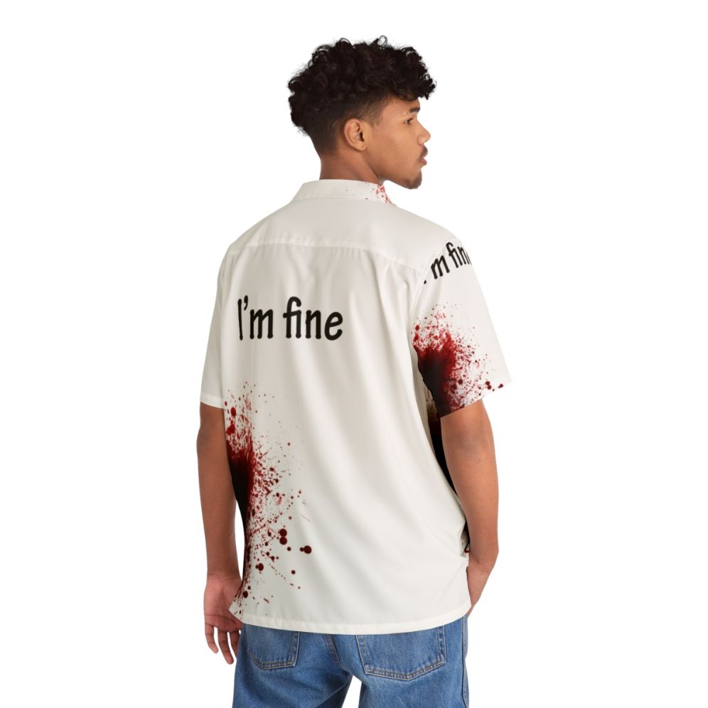 "I Am Fine" Hawaiian Shirt for Summer - People Back