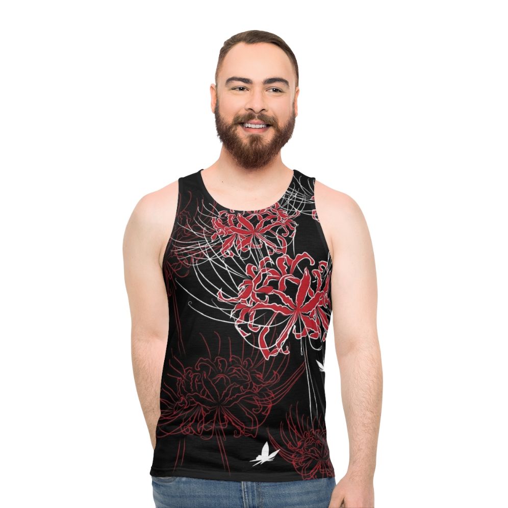 Lycoris Radiata Butterfly Design Unisex Tank Top - men