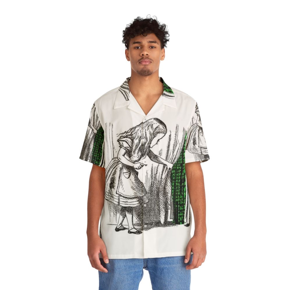 Matrix inspired Hawaiian shirt with Alicia philosophy design - People Front