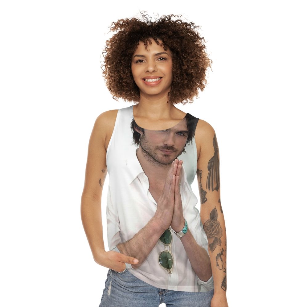 Ian Somerhalder Damon Salvatore Unisex Tank Top - women