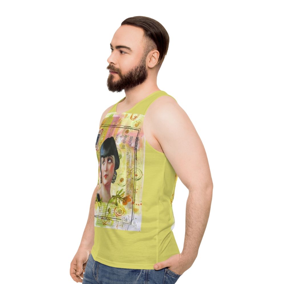 Pola Negri 1920s vintage collage unisex tank top - men side