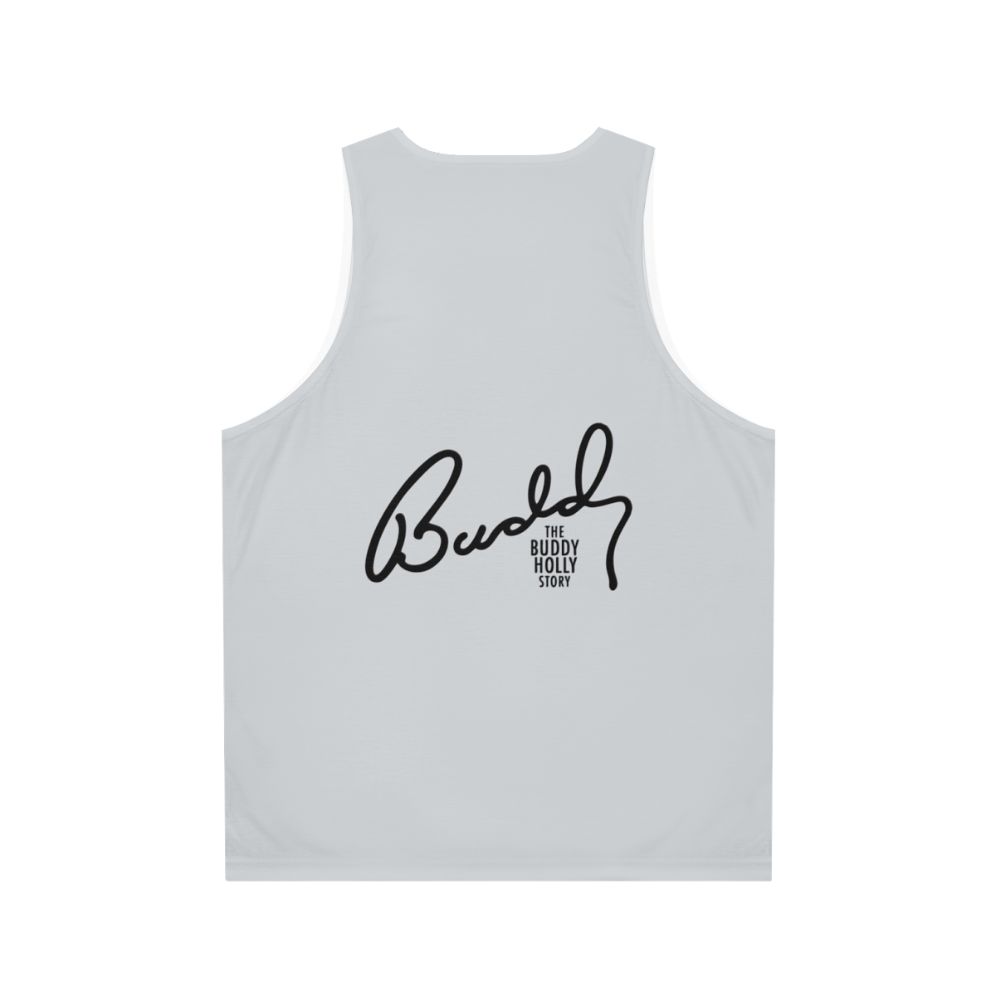 Buddy Holly Colorized Unisex Music Tank Top - Back