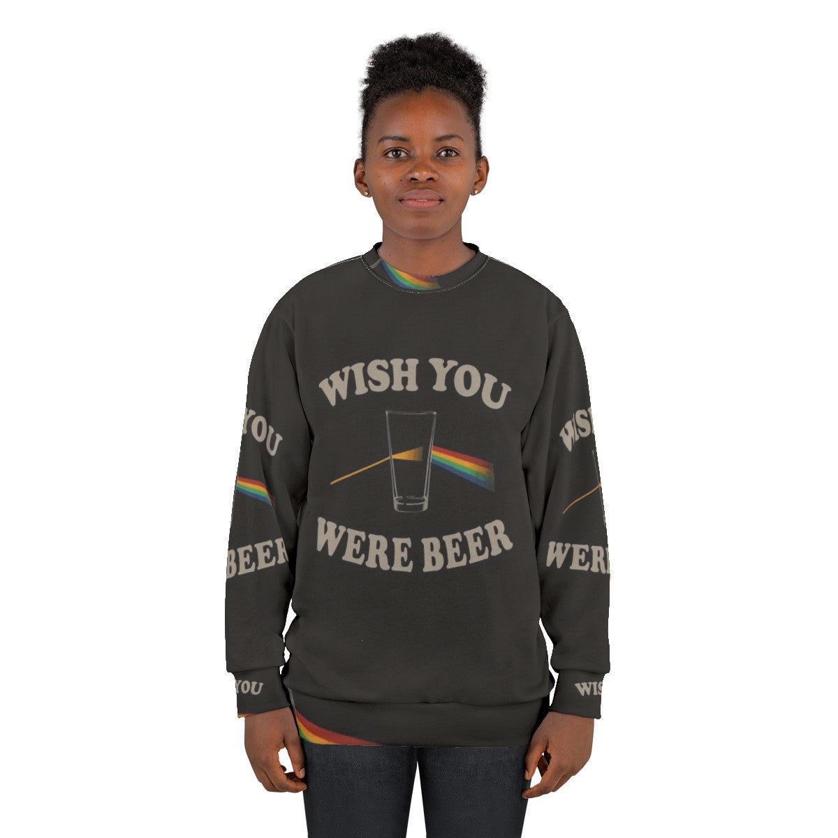 Wish You Were Beer Pink Floyd Inspired Sweatshirt - women