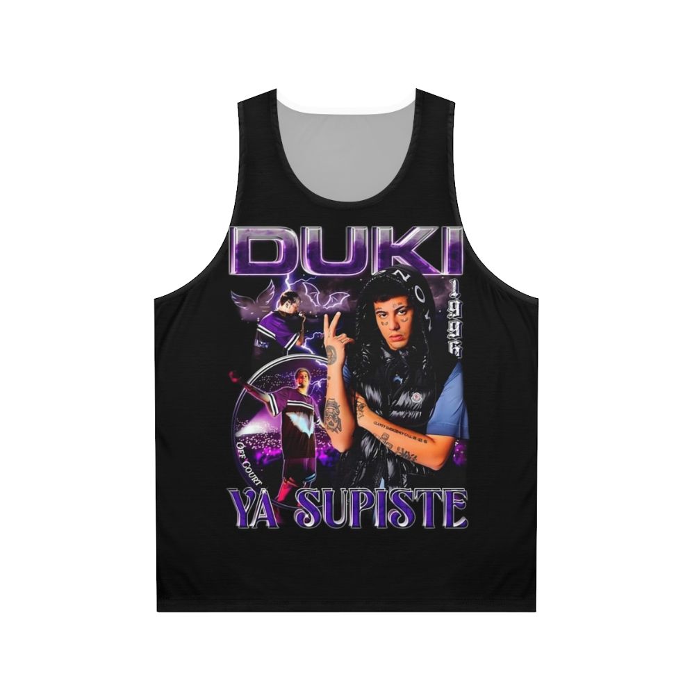 Duki Unisex Tank Top with Argentine Hip-Hop Inspired Design