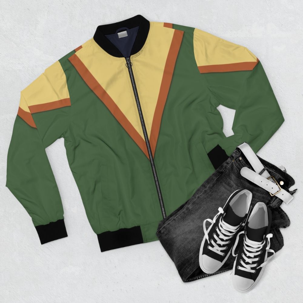 Lost In Space John Robinson Style Bomber Jacket - Flat lay