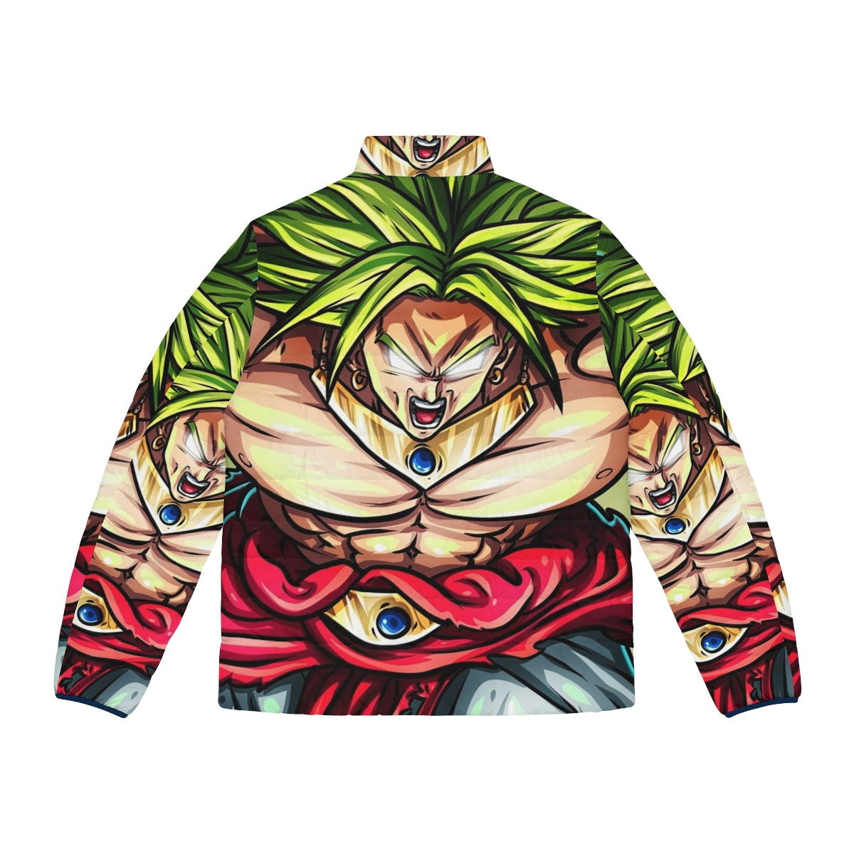 Broly Super Saiyan Puffer Jacket - Dragon Ball Inspired Anime Clothing - Back