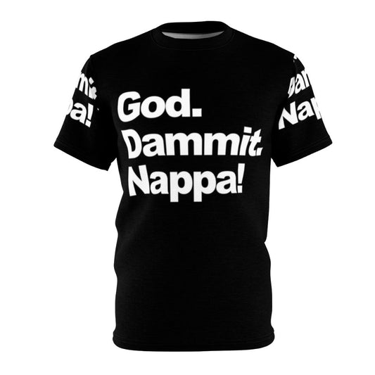 Unofficial "God Dammit Nappa" T-shirt design featuring characters from the Dragon Ball Z anime series