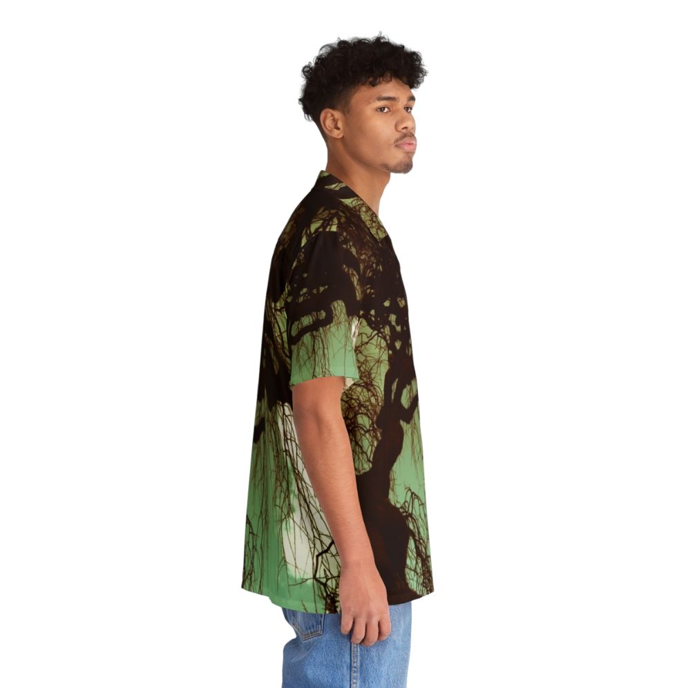 Enchanting Hawaiian Shirt with Forest Nature and Vintage Sky - People Pight