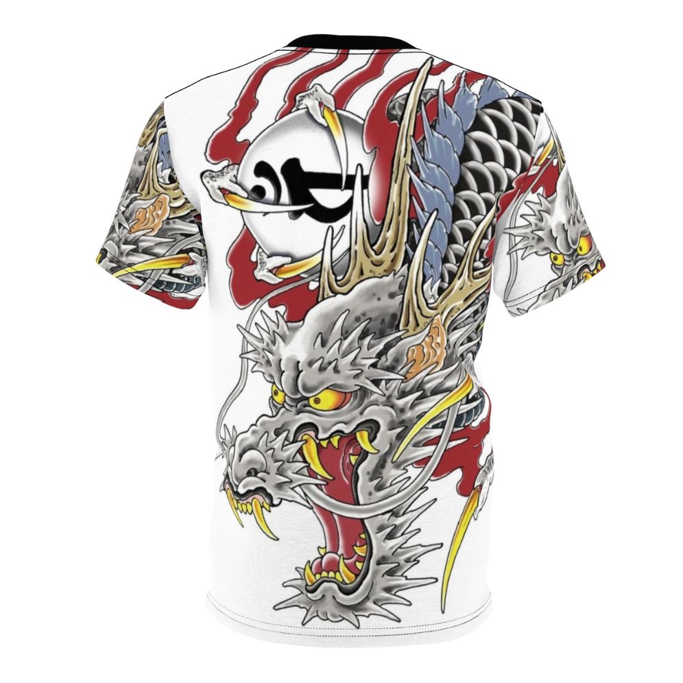 Japanese tattoo inspired Kazuma Kiryu t-shirt design featuring the iconic dragon tattoo - Back