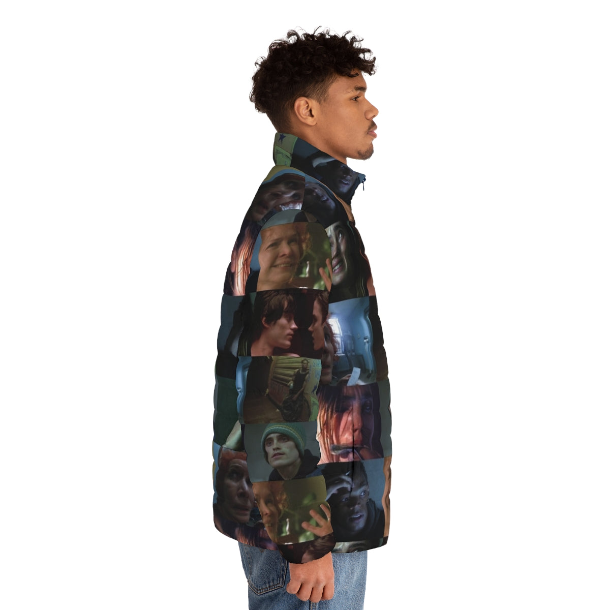 Puffer jacket inspired by the cult classic film "Requiem for a Dream" - men side right