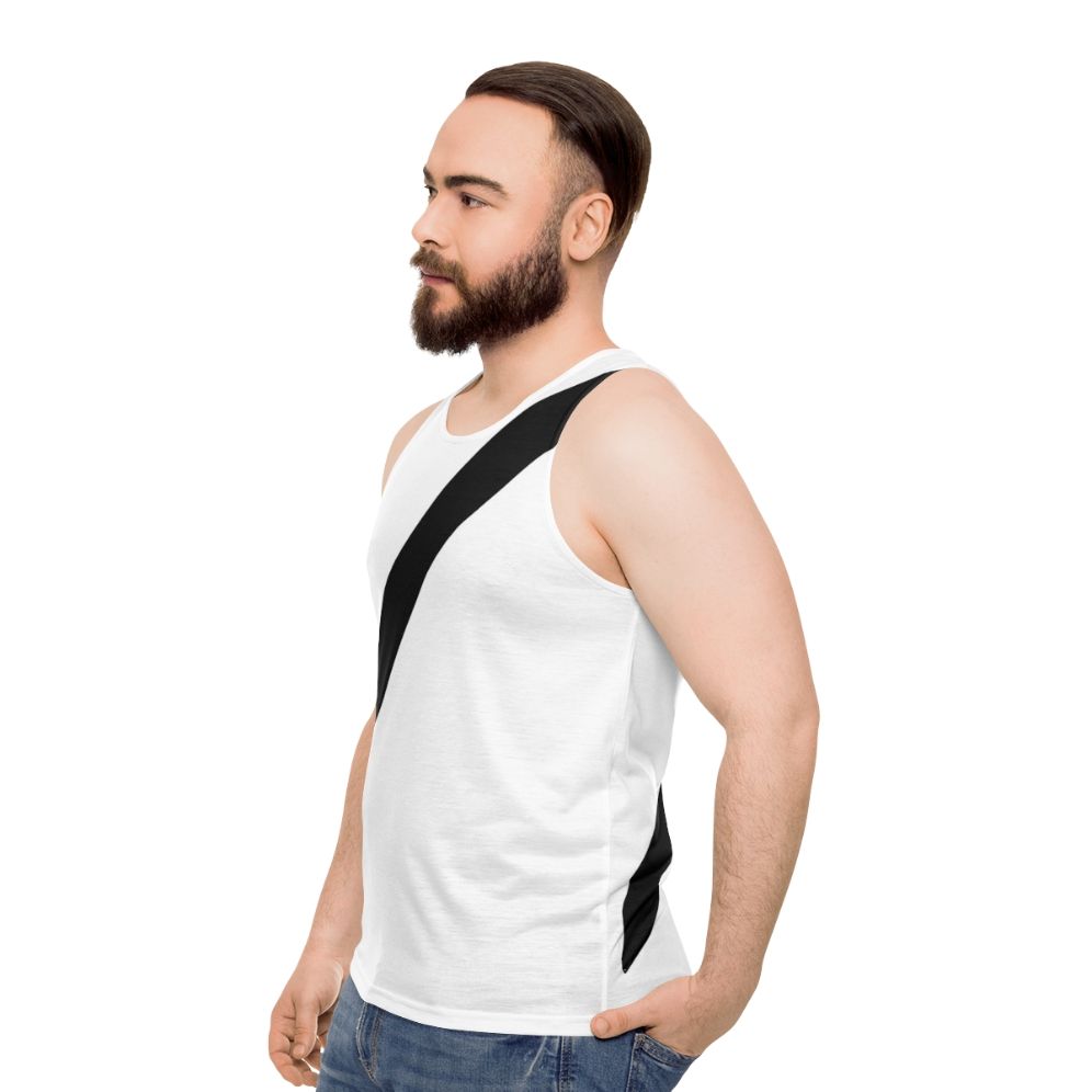 Unisex safety belt car seat belt tank top - men side