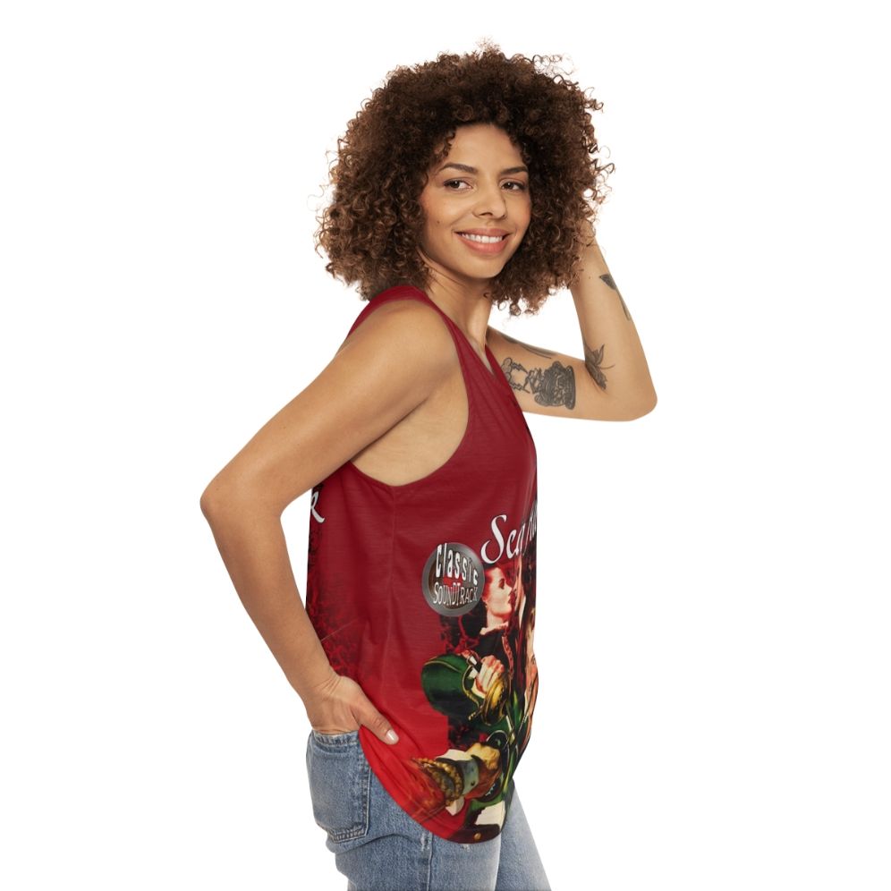 Unisex tank top with pirate-inspired design - women side