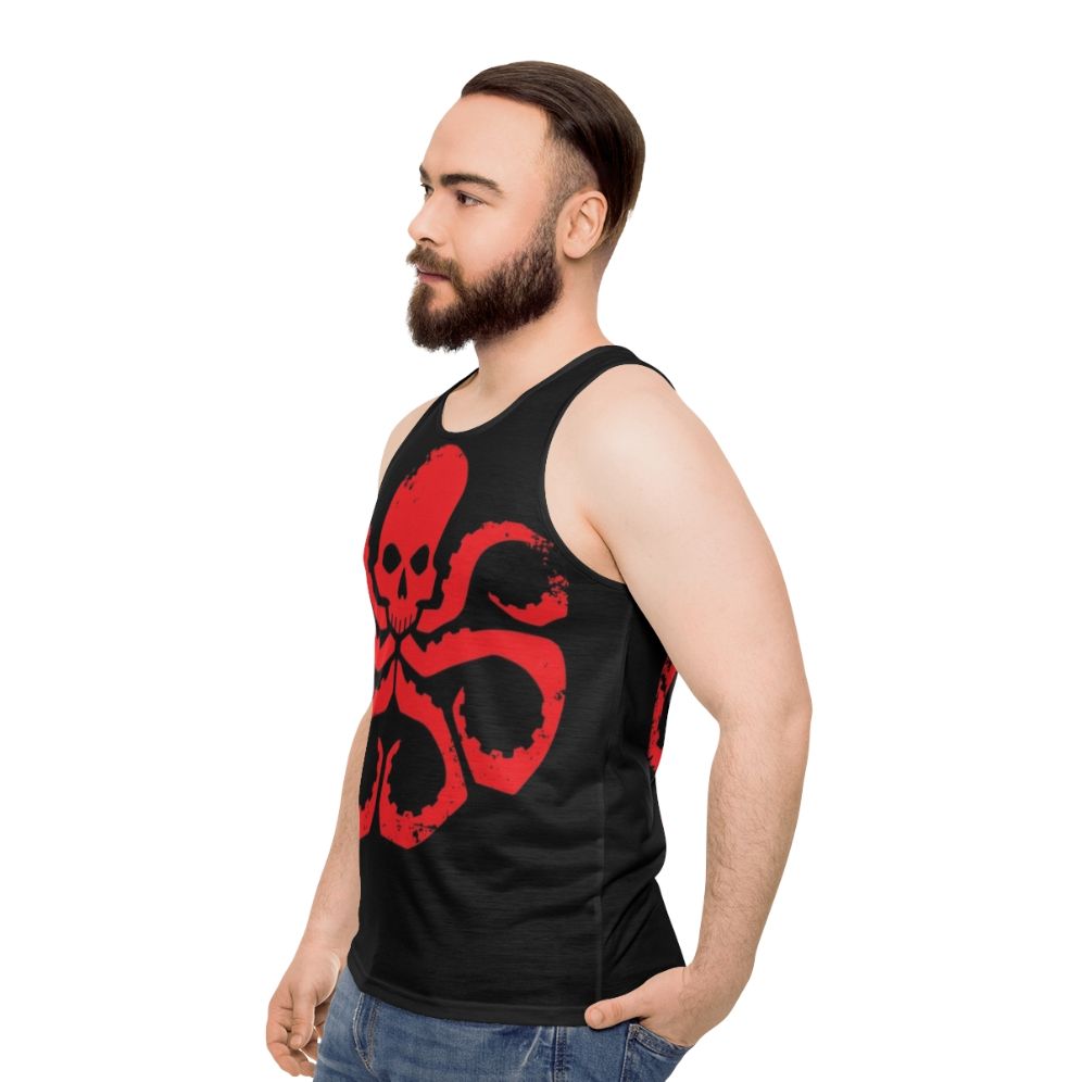 Hydra Badge Red Unisex Marvel Superhero Tank Top - men side