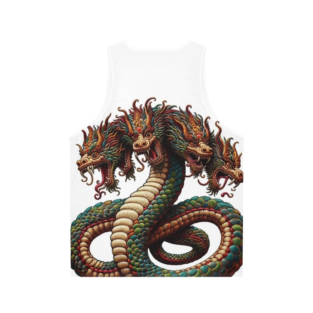 Embroidered Hydra Unisex Fantasy Tank Top - Back