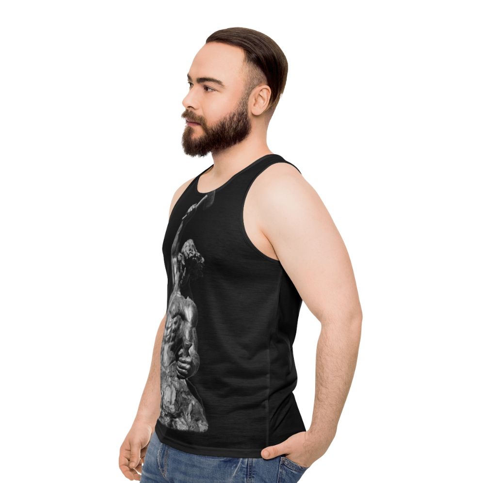 Unisex "Self Made Man" Inspirational Workout Tank Top - men side