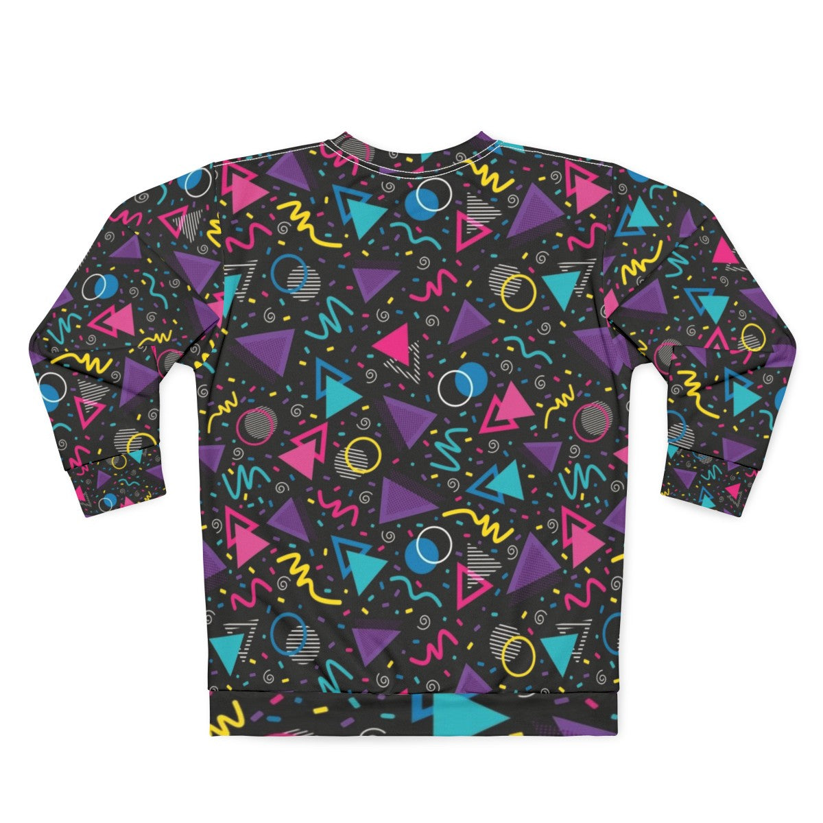 Neon Retro 90s Sprinkle Pattern Sweatshirt - Back