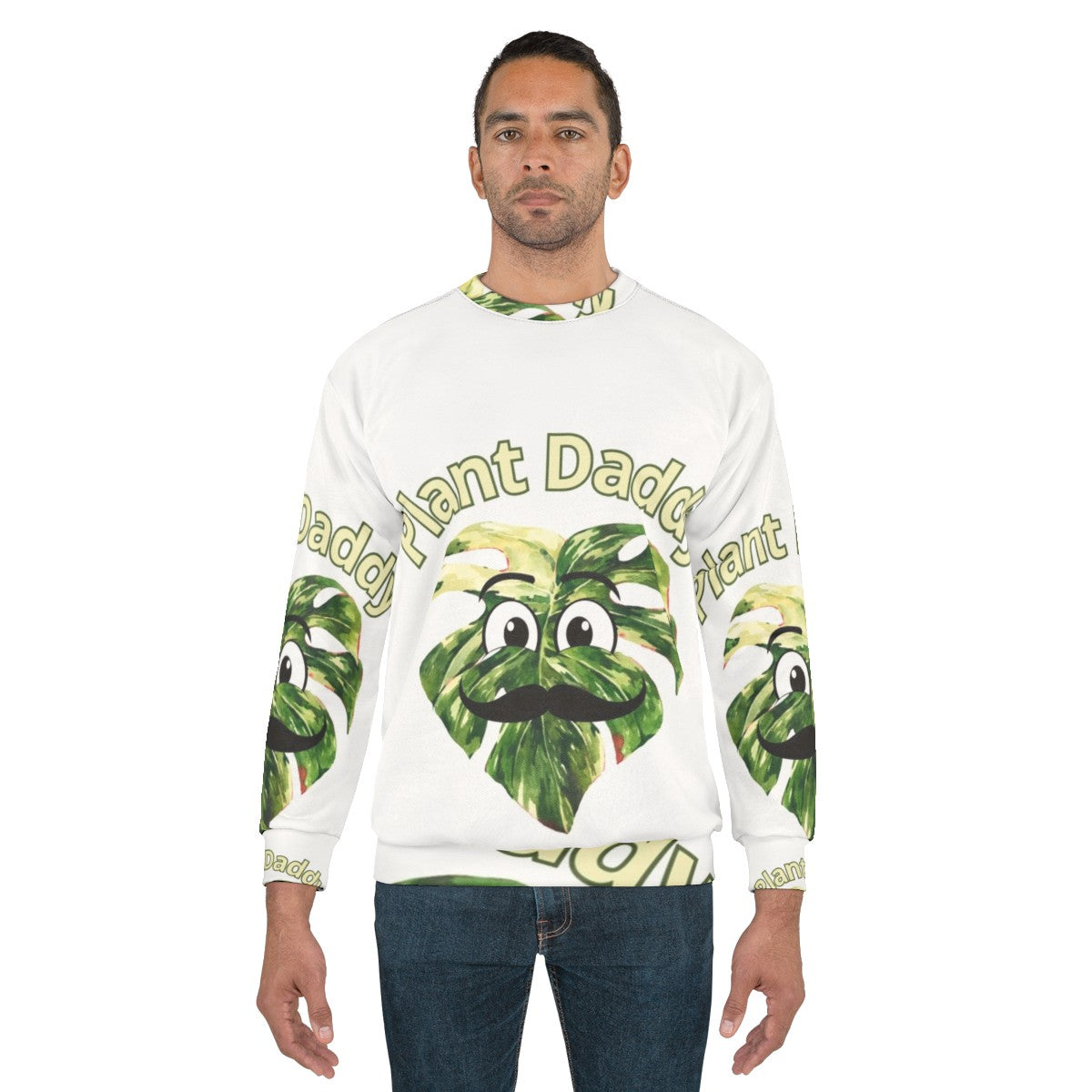 Plant Daddy botanical sweatshirt for house plant enthusiasts - men