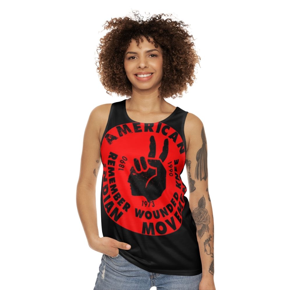 Unisex American Indian Movement Tank Top - women