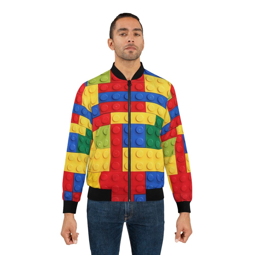 Colorful lego bricks design bomber jacket - Lifestyle