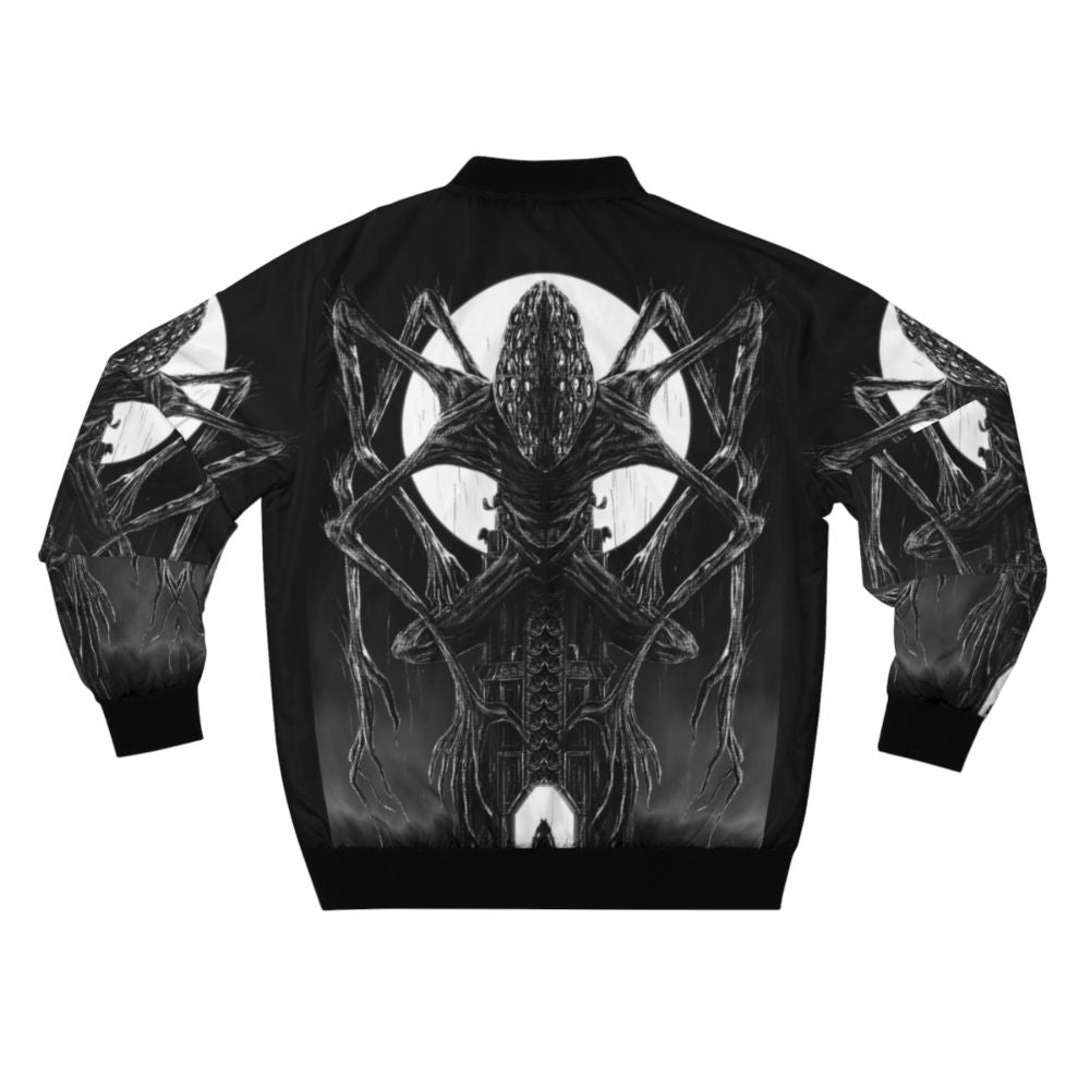 Dark Souls Bloodborne inspired bomber jacket with Lovecraft-inspired monster design - Back