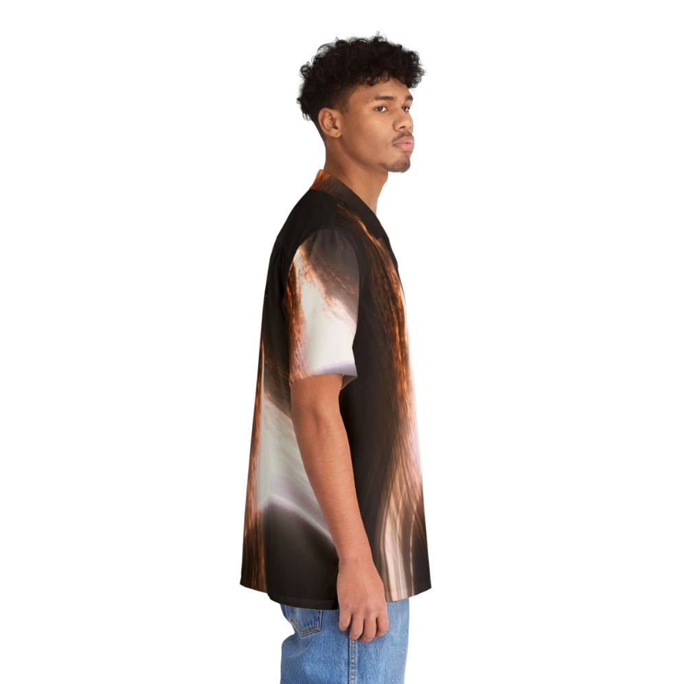 Interstellar black hole Hawaiian shirt with galaxy and cosmic design - People Pight