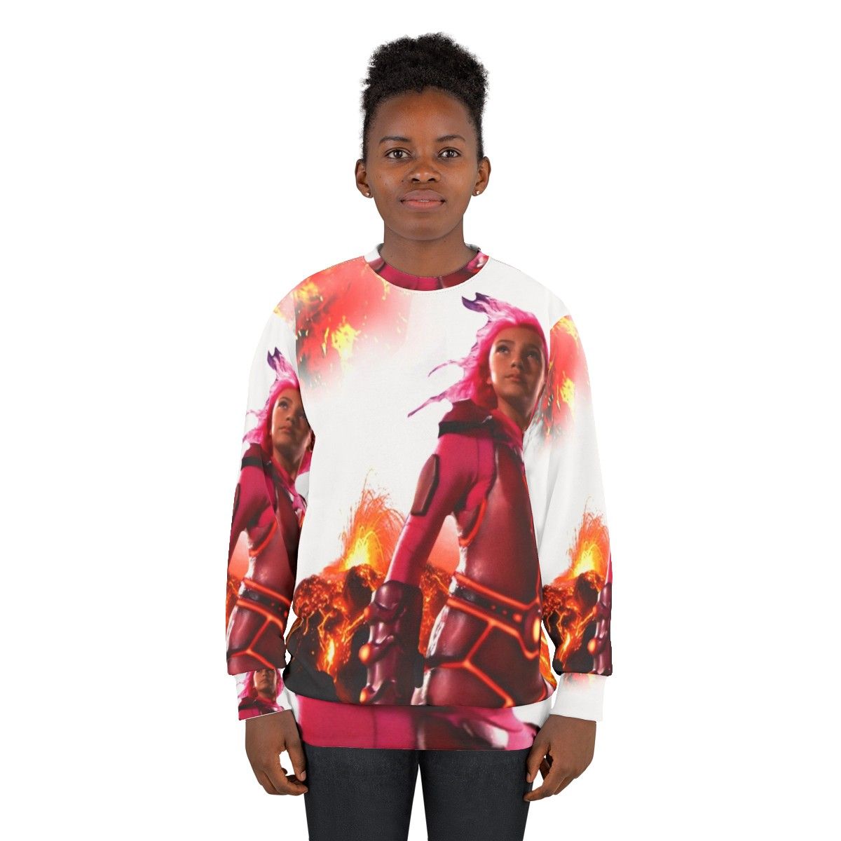 90s Lavagirl Sweatshirt featuring the iconic superhero character - women