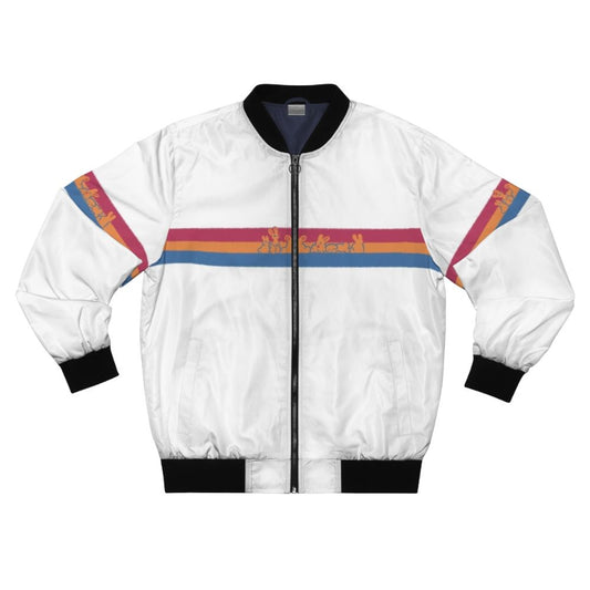 Pansexual pride bomber jacket with cute rabbit design