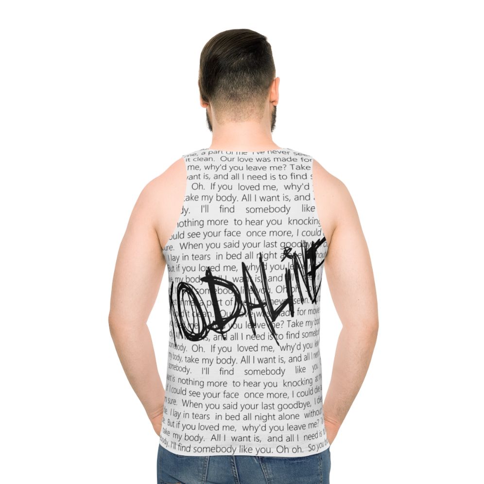 Kodaline "All I Want" Unisex Music Lover's Tank Top - men back