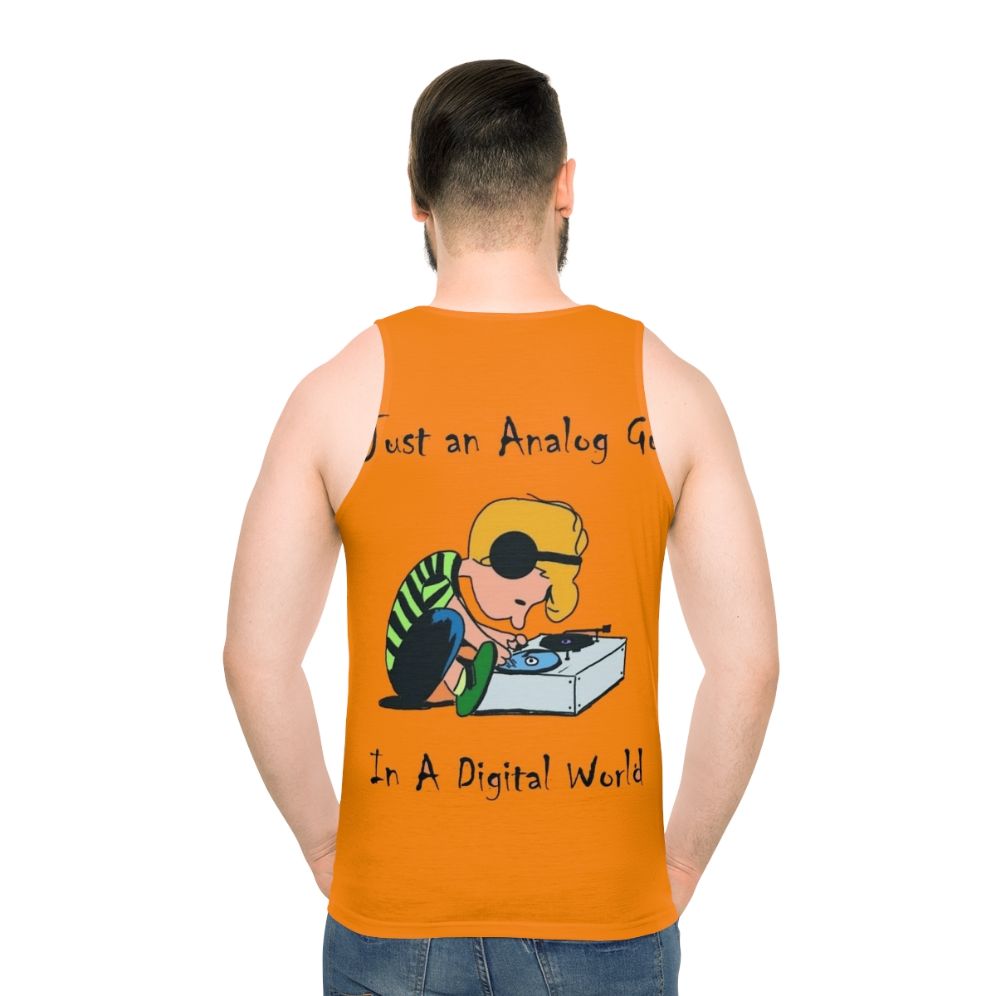 Unisex "An Analog Guy In A Digital World" Tank Top - men back