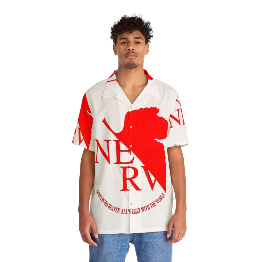 Nerv Logo Neon Genesis Evangelion Anime Hawaiian Shirt - People Front