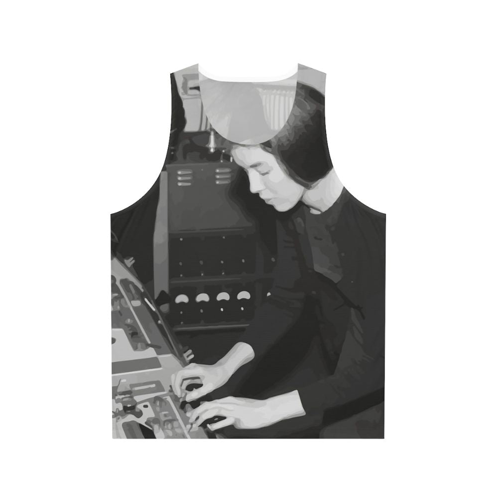 Delia Derbyshire unisex tank top for electronic music fans