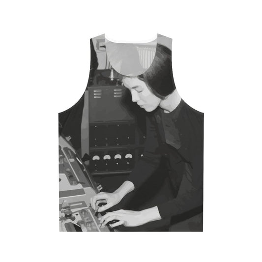 Delia Derbyshire unisex tank top for electronic music fans