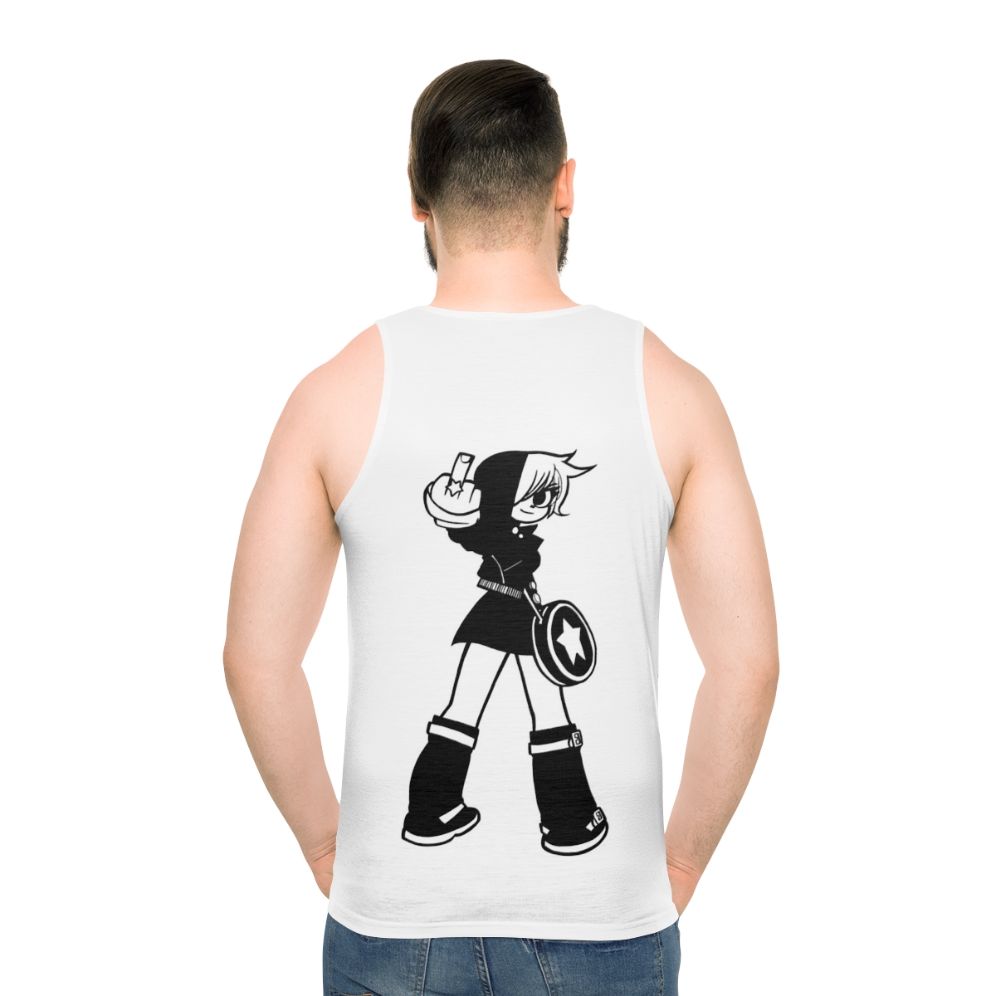 Ramona Flowers Unisex Tank Top featuring Scott Pilgrim graphic design - men back