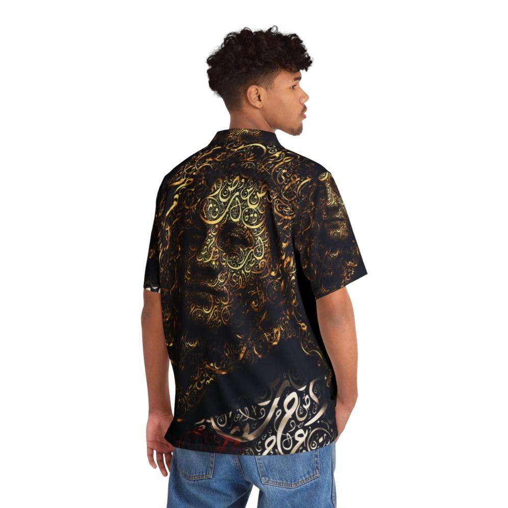 Ahed Tamimi Arabic Calligraphy Hawaiian Shirt - Flat lay