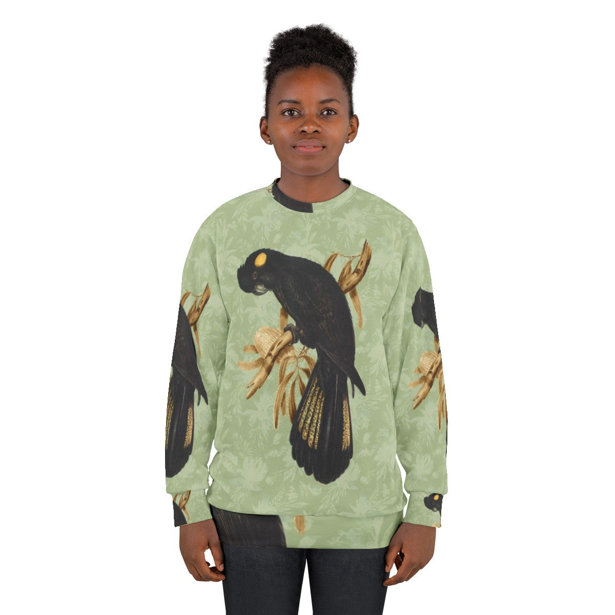 Yellow Tailed Black Cockatoo Sweatshirt - women